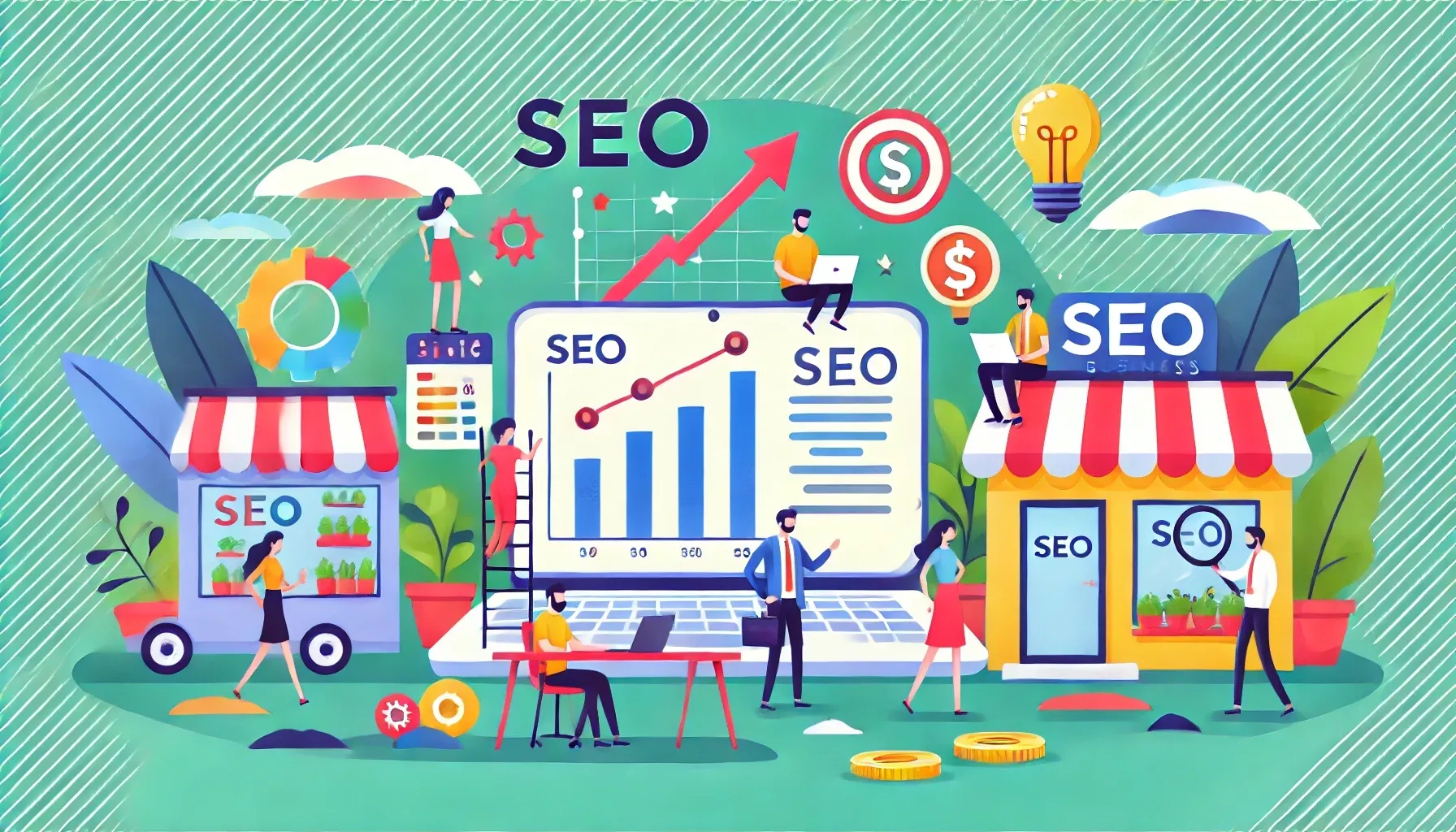 Illustration of SEO economy